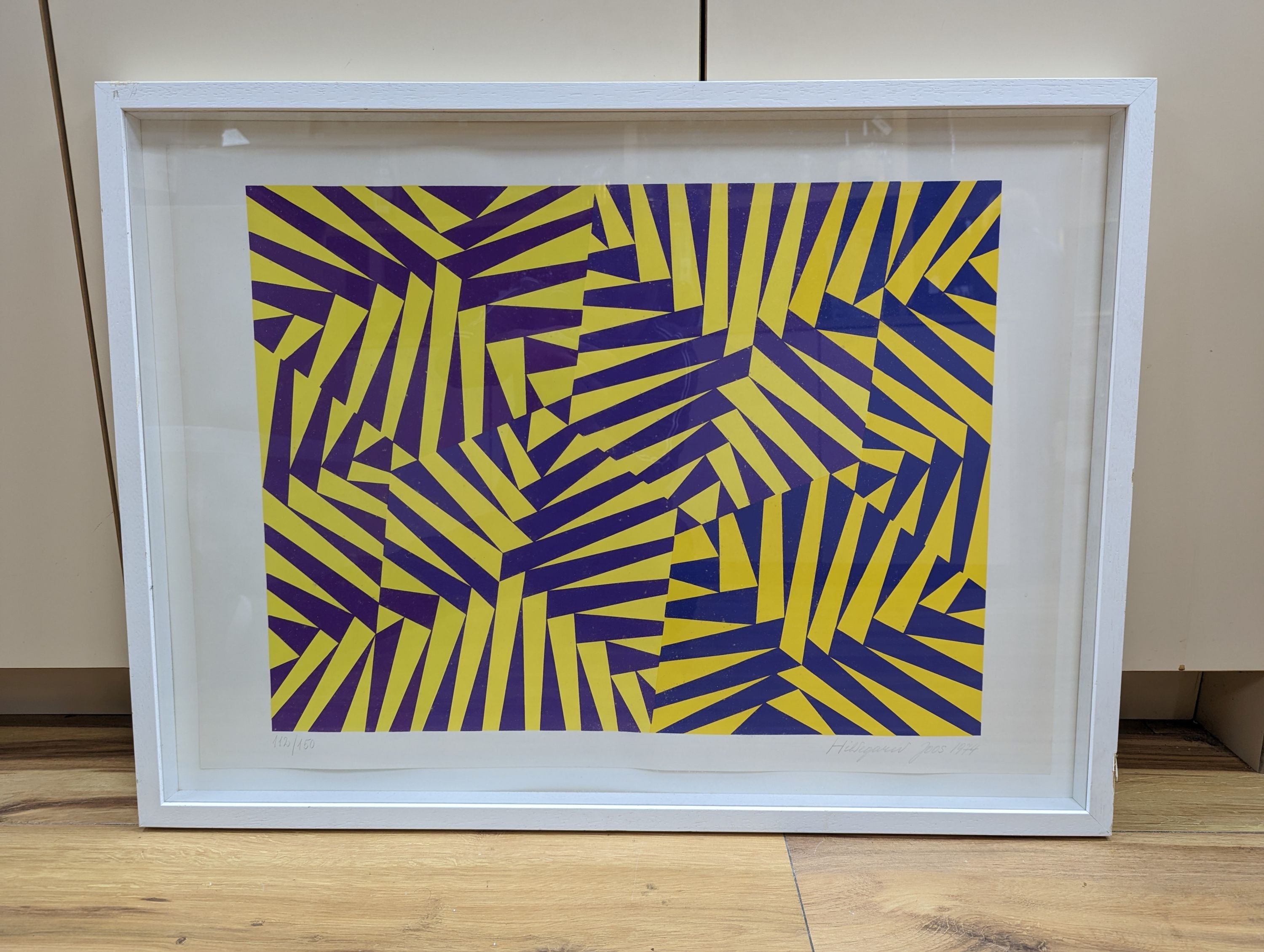 Hildegard Joos (1909-2005), limited edition print, Untitled, signed and dated 1974, 112/150, 50 x 69cm